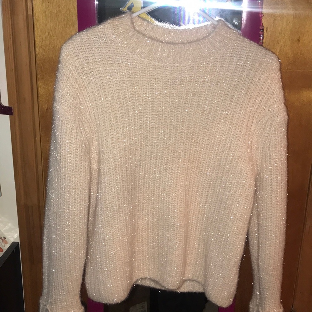 Beautiful Blush Pink Shiny Sweater